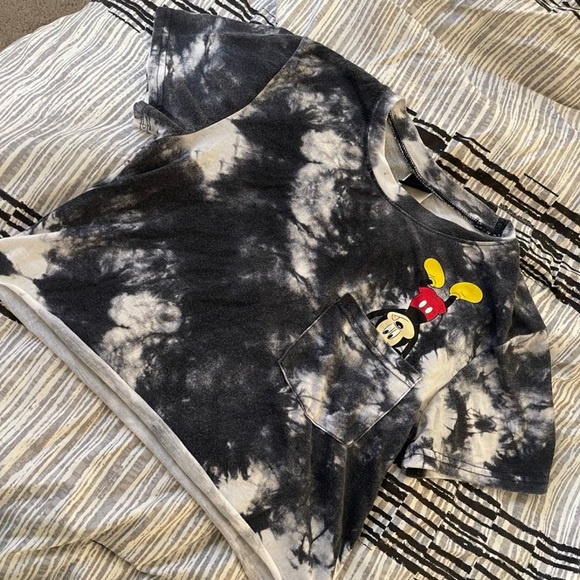 Disney Tops - Disney Black and White Tie-Dye Mickey Mouse Tee